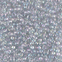 Miyuki rocailles Perlen 8/0 - Transparent light marine blue gold luster 8-2443
